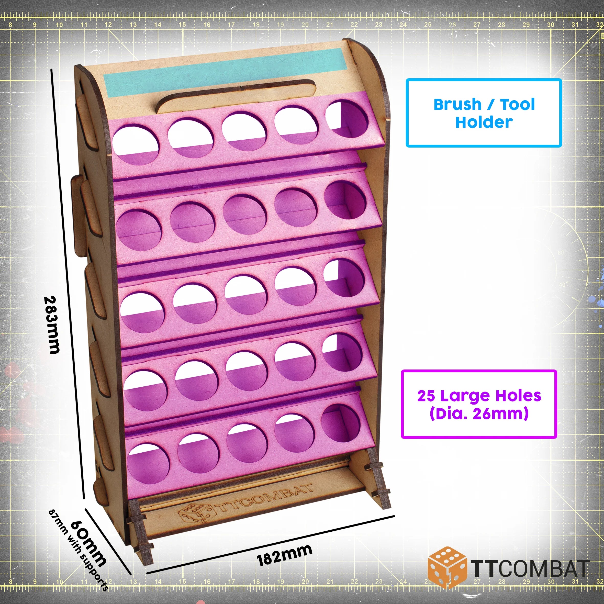 TTCombat - Paint Rack 25 (Dropper Bottles)