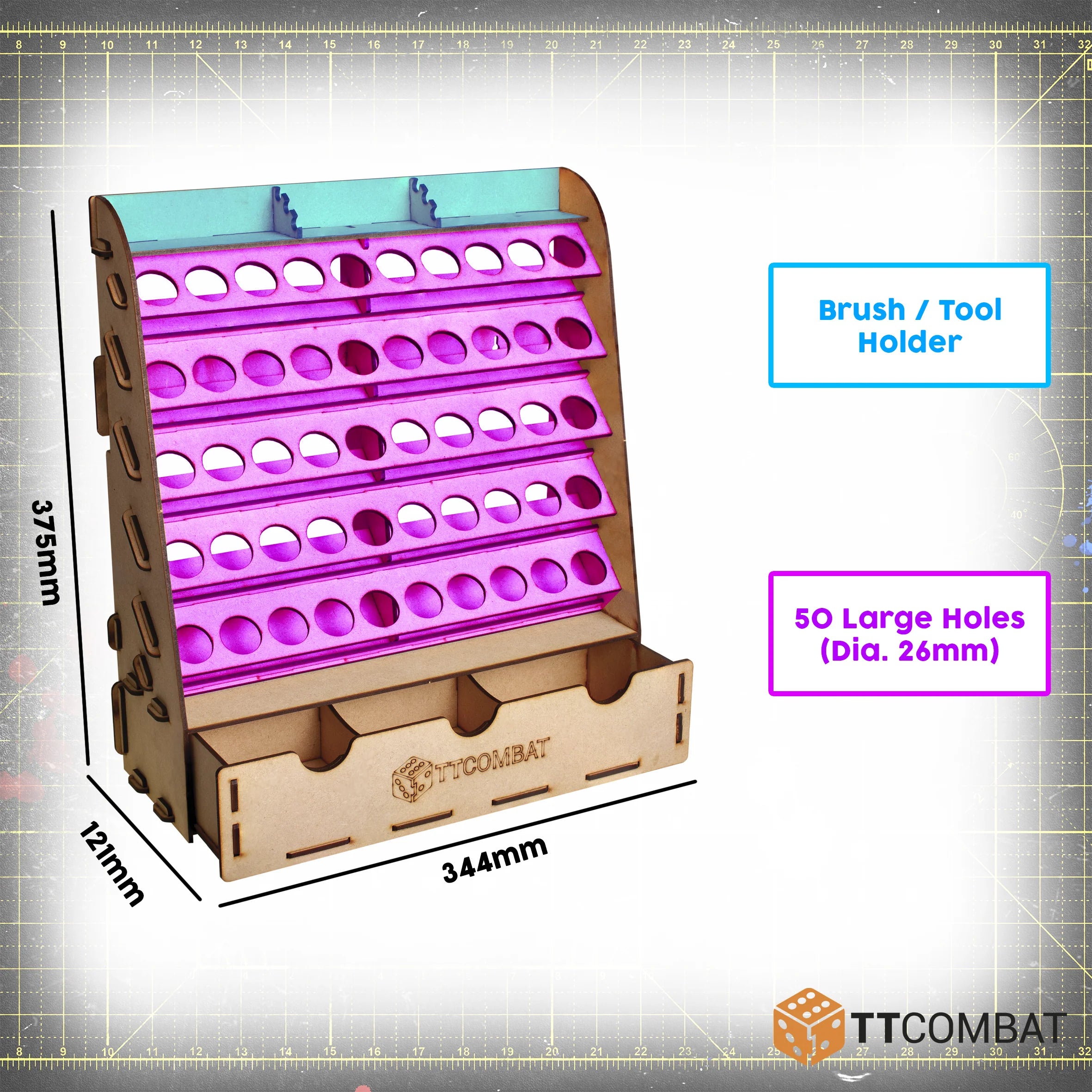 TTCombat - Drawer + Paint Rack 50 (Dropper Bottles)