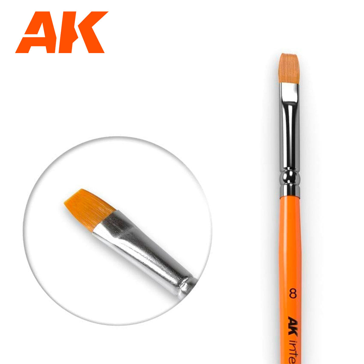AK Interactive: Flat Brush 8 Synthetic