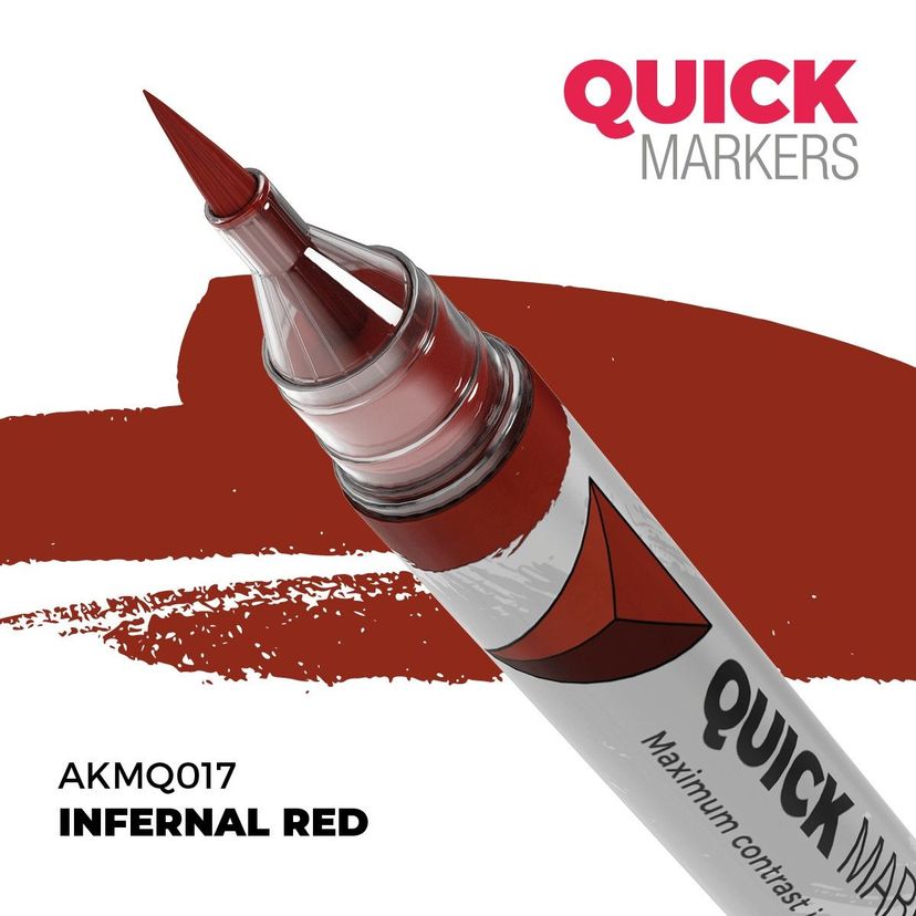 AK Interactive - Quick Markers: Infernal Red