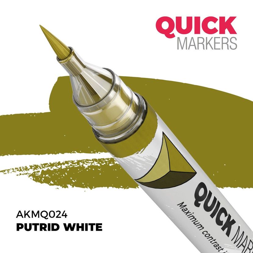 AK Interactive - Quick Markers: Putrid White