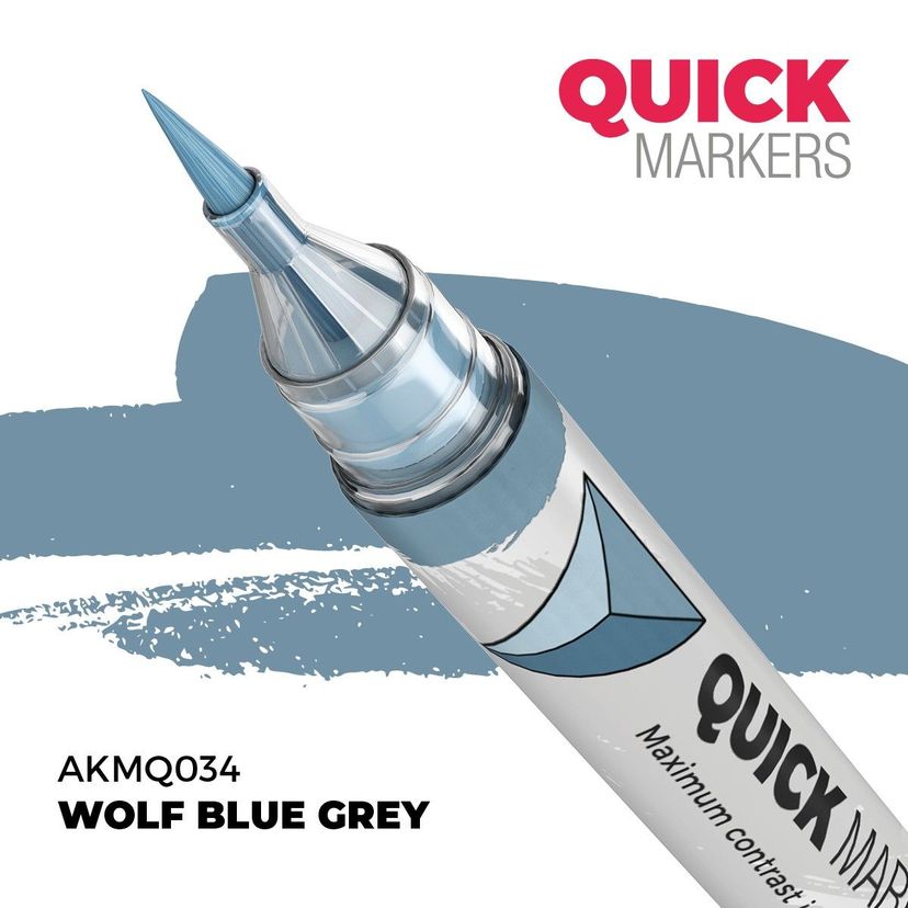 AK Interactive - Quick Markers: Wolf Blue Grey