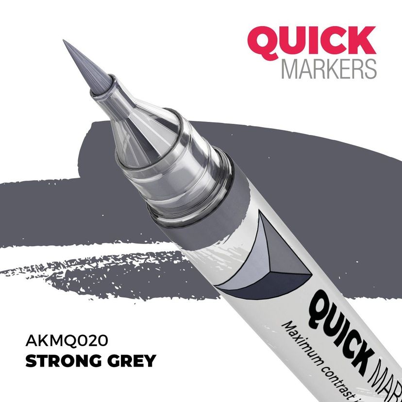 AK Interactive - Quick Markers: Strong Grey