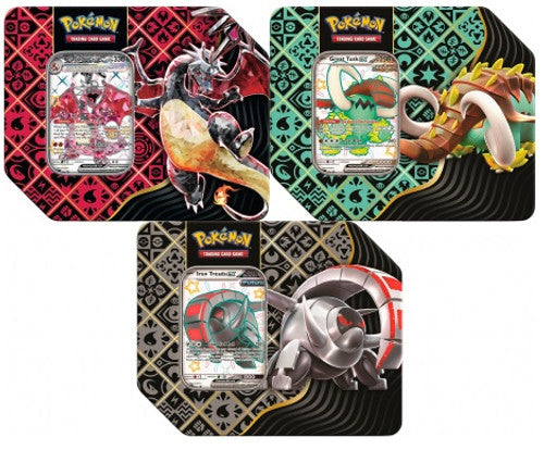 Paldean Fates 5-Booster Tin - (Great Tusk / Iron Treads / Charizard)