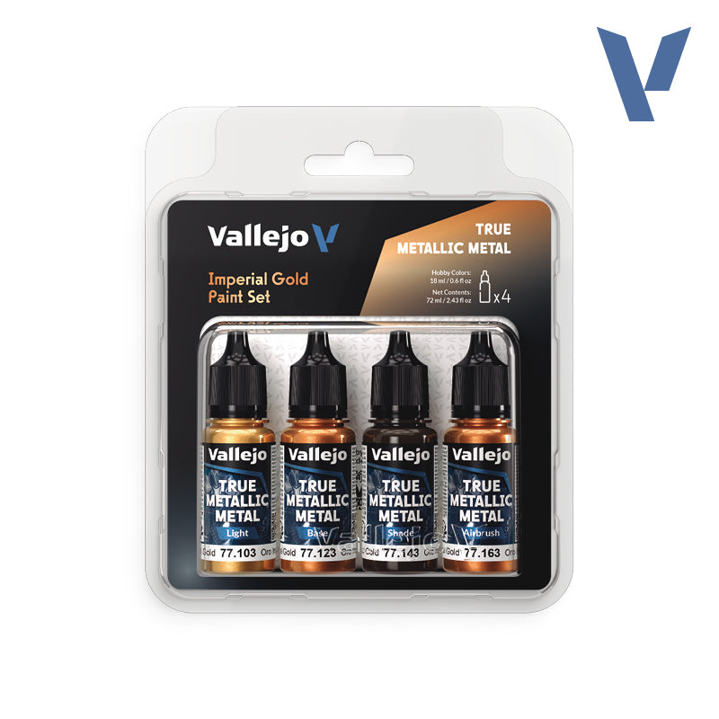 True Metallic Metal Paint Set - Imperial Gold (x4 Colours)