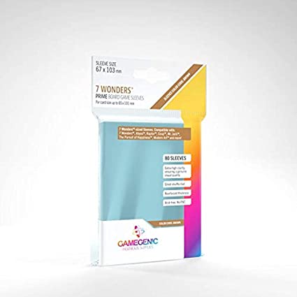 Gamegenic PRIME 7 Wonders Sleeves: 67 x 103 mm (80 Ct.)