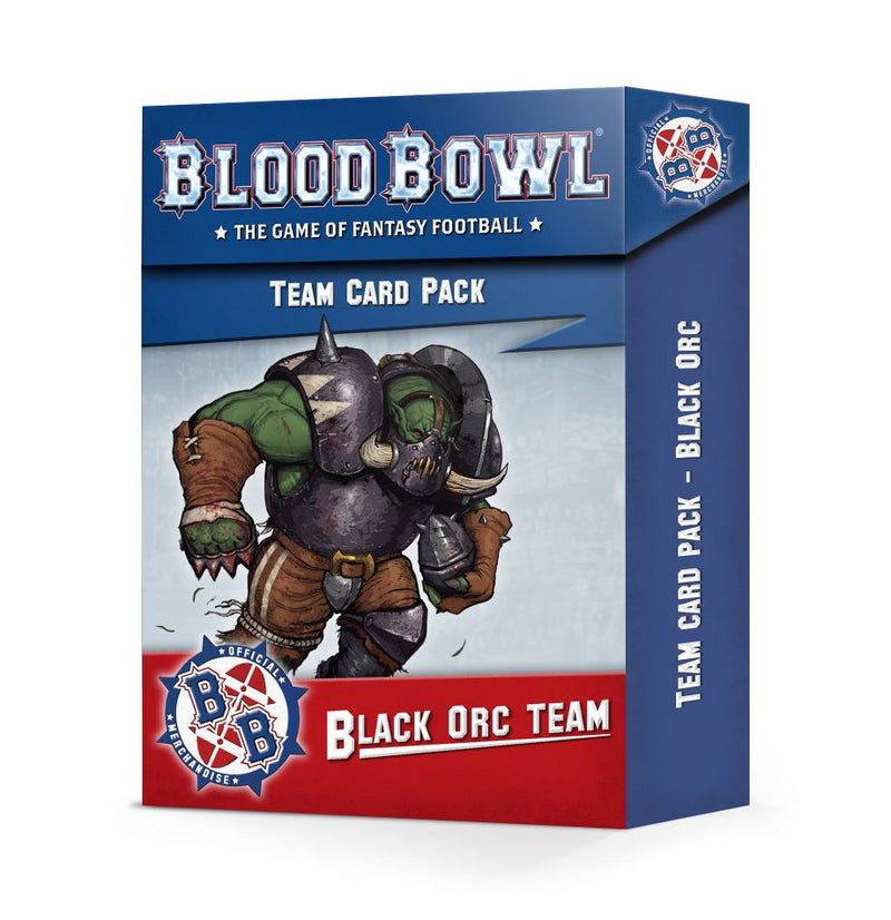 games workshop blood bowl black orc team card pack