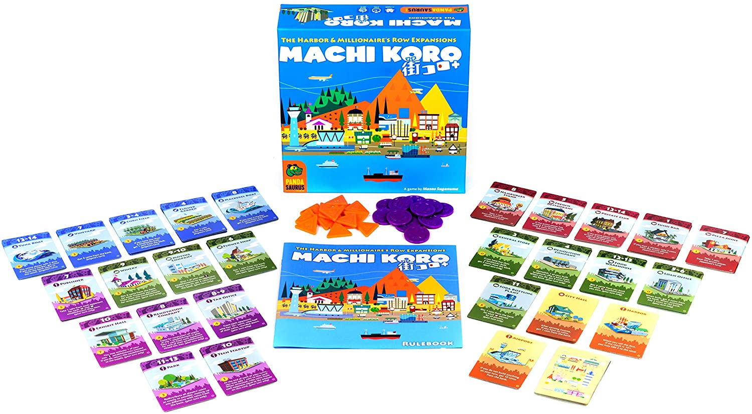 Machi Koro: 5th Anniversary Harbor & Millionaire's Row Expansions