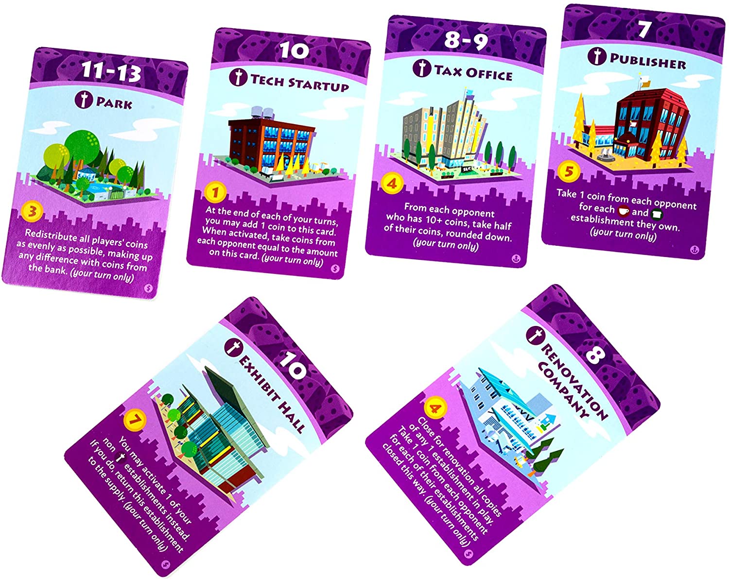 Machi Koro: 5th Anniversary Harbor & Millionaire's Row Expansions