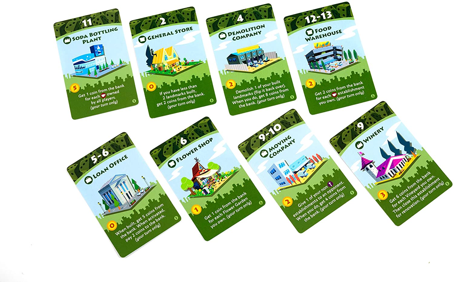 Machi Koro: 5th Anniversary Harbor & Millionaire's Row Expansions