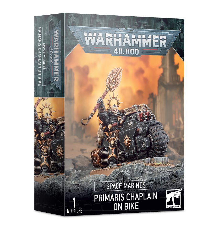 games workshop space marines primaris chaplain on bike