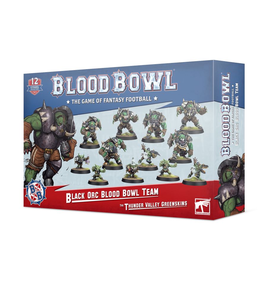 games workshop blood bowl black orc team