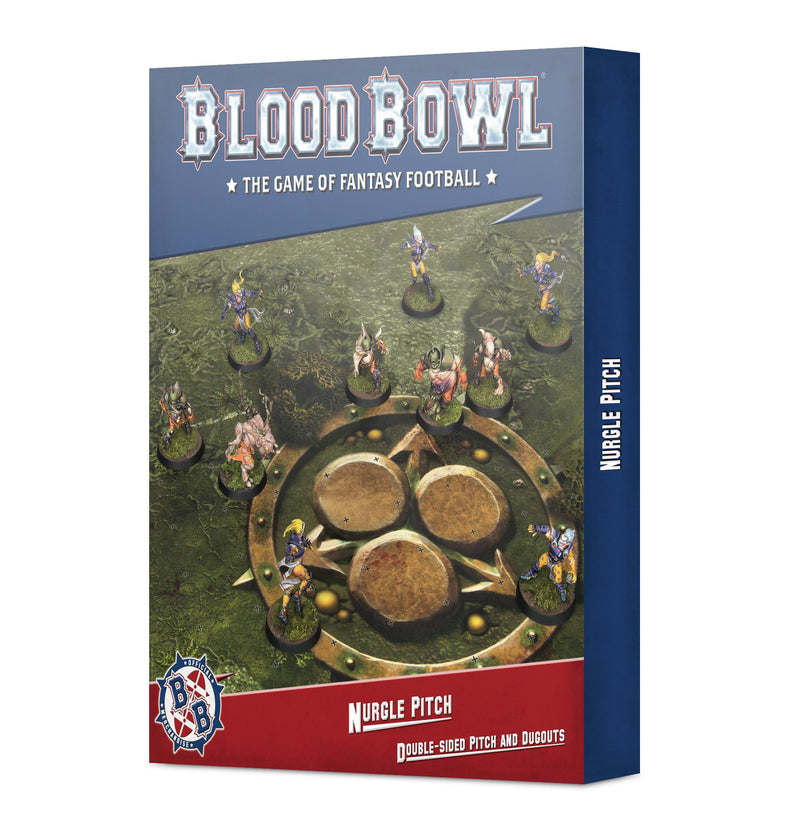 games workshop blood bowl nurgle team pitch  dugouts
