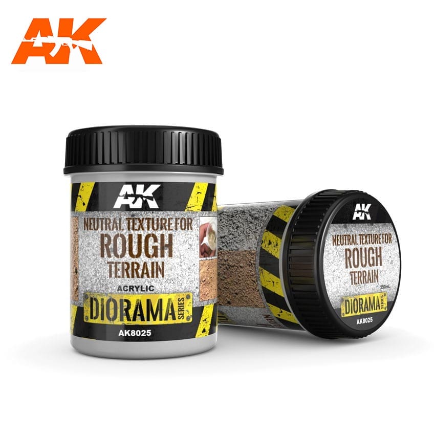 AK Interactive: Terrains - Neutral Texture for Rough Terrain 250ml