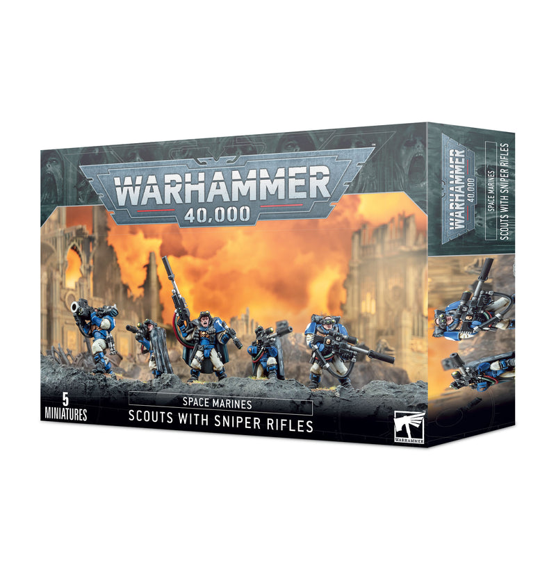 games workshop space marines scouts with sniper rifles