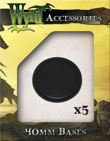 Wyrd plastic bases  40mm 5 pack