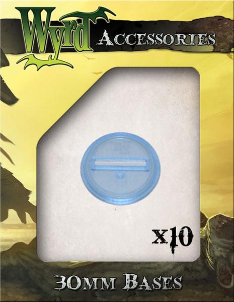 Wyrd blue translucent bases 30mm