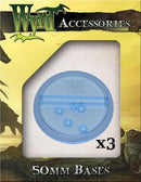 Wyrd blue translucent bases 50mm