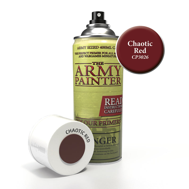 army painter colour primer chaotic red aerosol spray paint