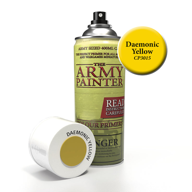 army painter colour primer daemonic yellow aerosol spray paint