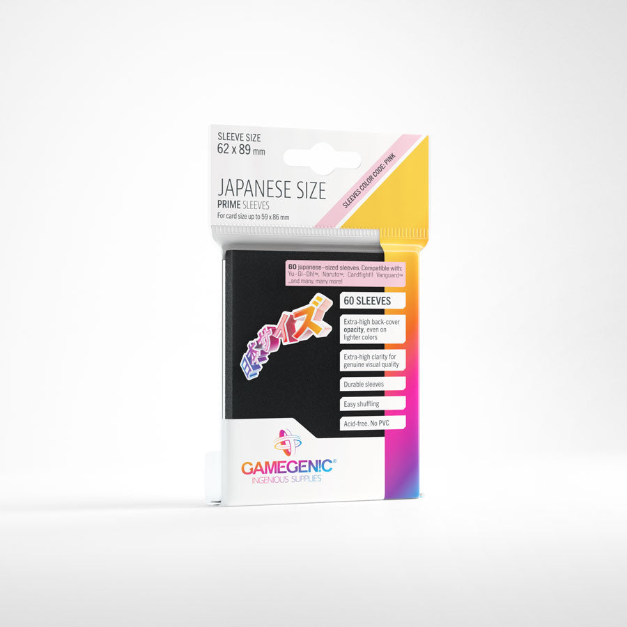 Gamegenic PRIME Japanese Sized Sleeves Black (60 ct.)