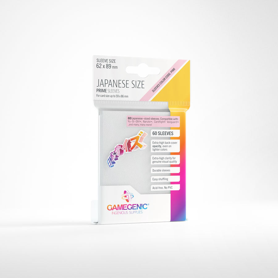 Gamegenic PRIME Japanese Sized Sleeves White (60 ct.)