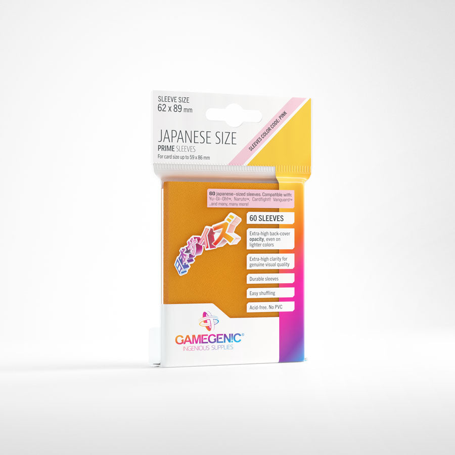 Gamegenic PRIME Japanese Sized Sleeves Orange (60 ct.)