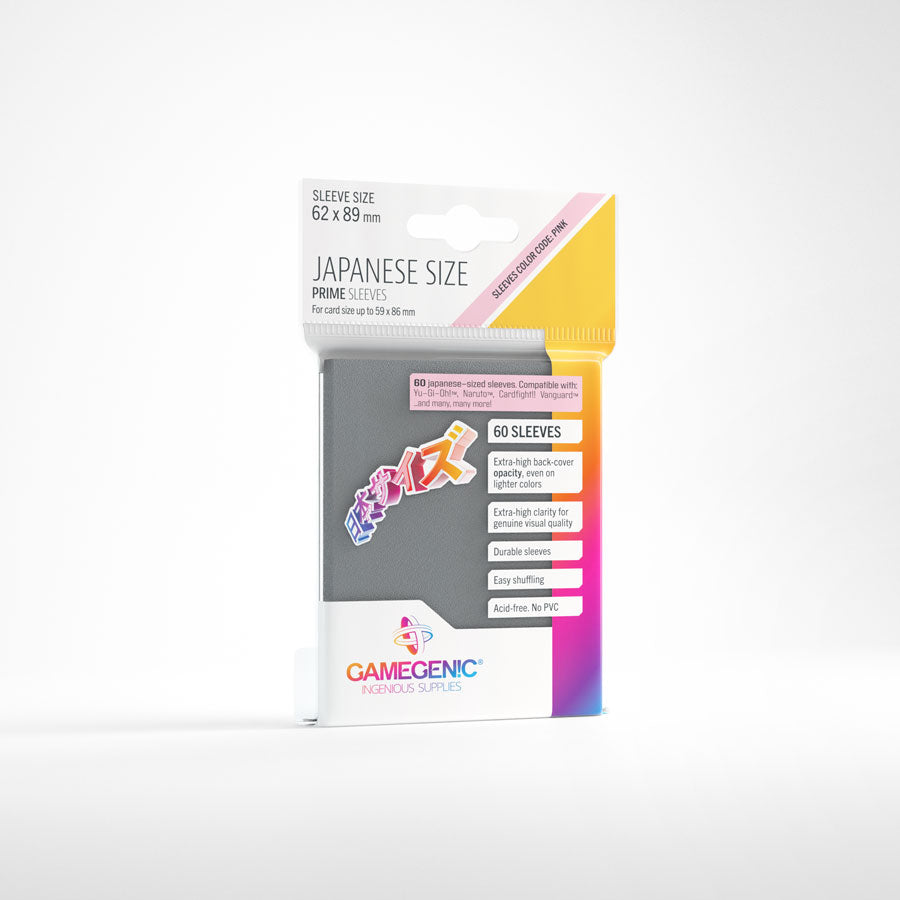 Gamegenic PRIME Japanese Sized Sleeves Dark Grey (60 ct.)