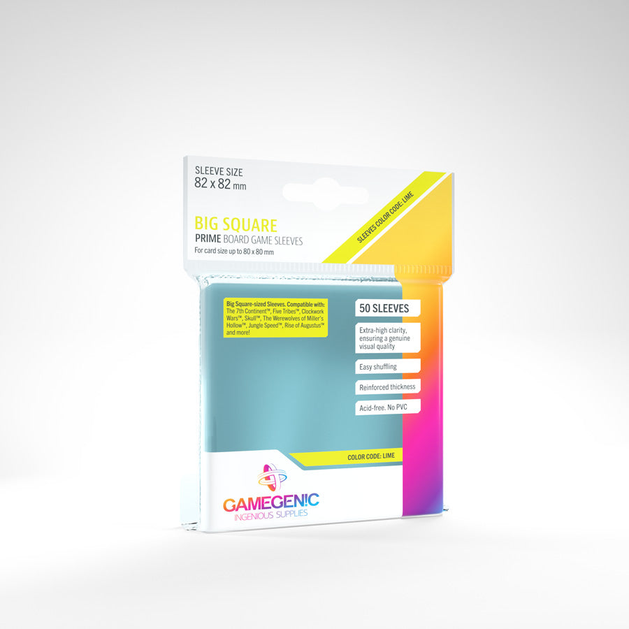 Gamegenic PRIME Big Square-Sized Sleeves: 82 x 82 mm (50 Ct.)