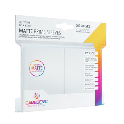 Gamegenic MATTE Prime Sleeves (Multiple Colours): 66 x 91 mm (100 Ct.)