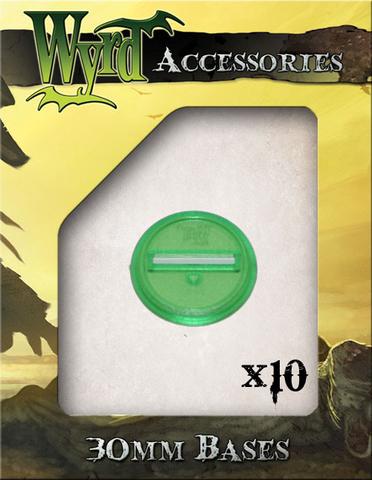 Wyrd green translucent bases 30mm