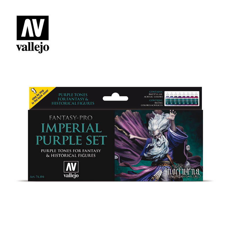 vallejo fantasy pro  imperial purple set