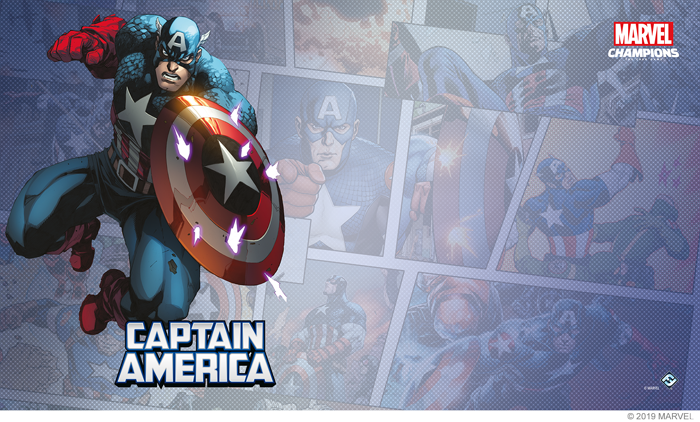 Marvel Champions marvel champions captain america game mat
