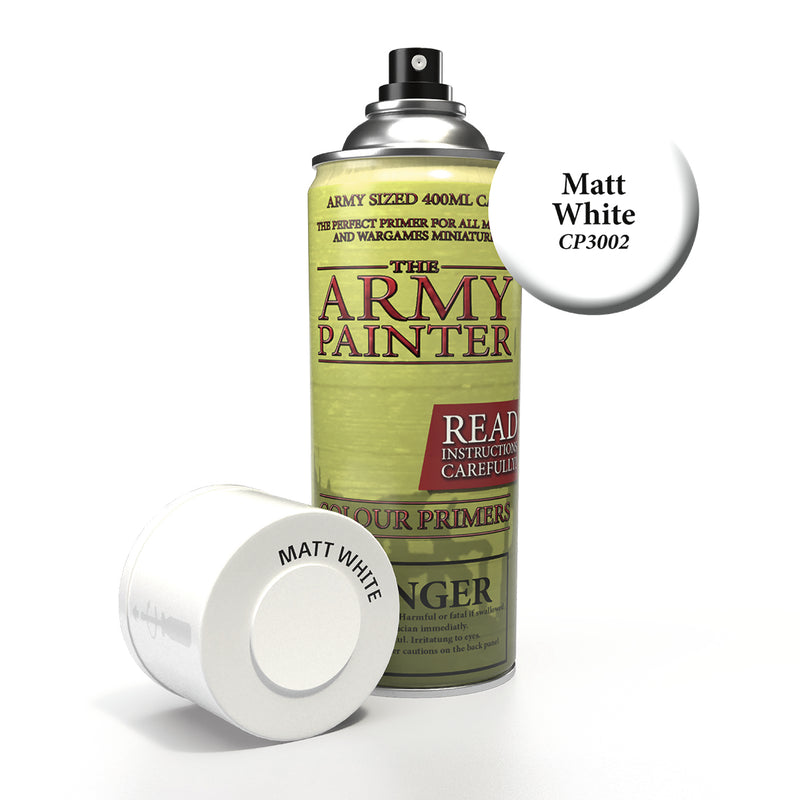 army painter base primer matt white aerosol spray paint