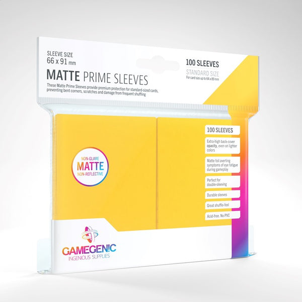 Gamegenic MATTE Prime Sleeves (Multiple Colours): 66 x 91 mm (100 Ct.)