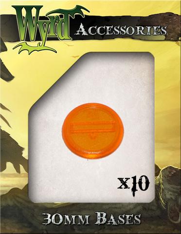 Wyrd orange bases 30mm