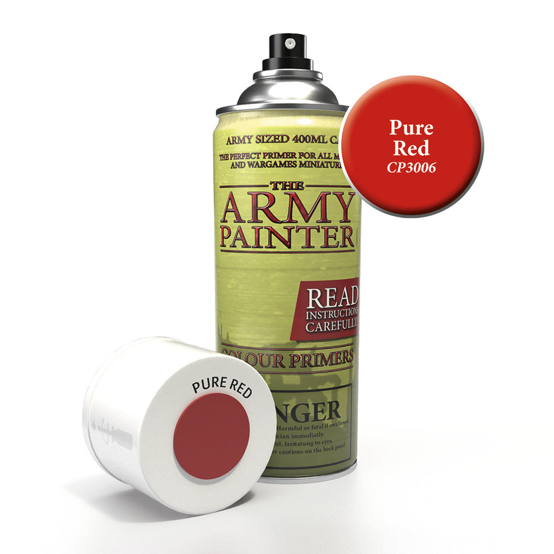 army painter colour primer pure red aerosol spray paint