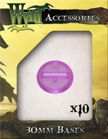 Wyrd purple translucent bases 30mm