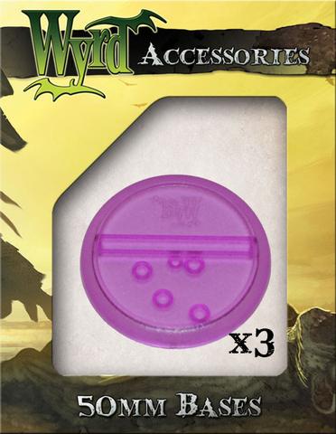 Wyrd purple translucent bases 50mm