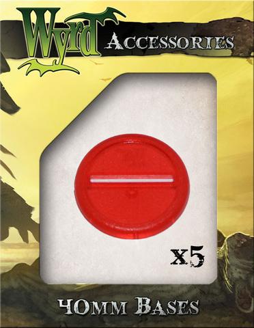 Wyrd red translucent bases 40mm