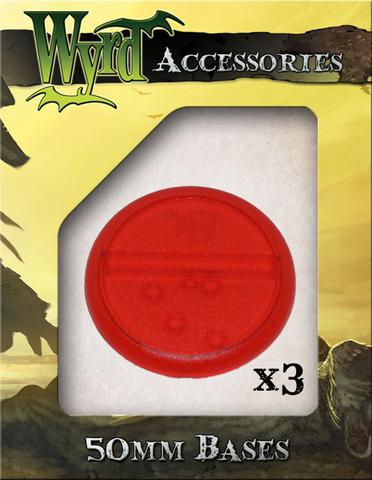 Wyrd red translucent bases 50mm