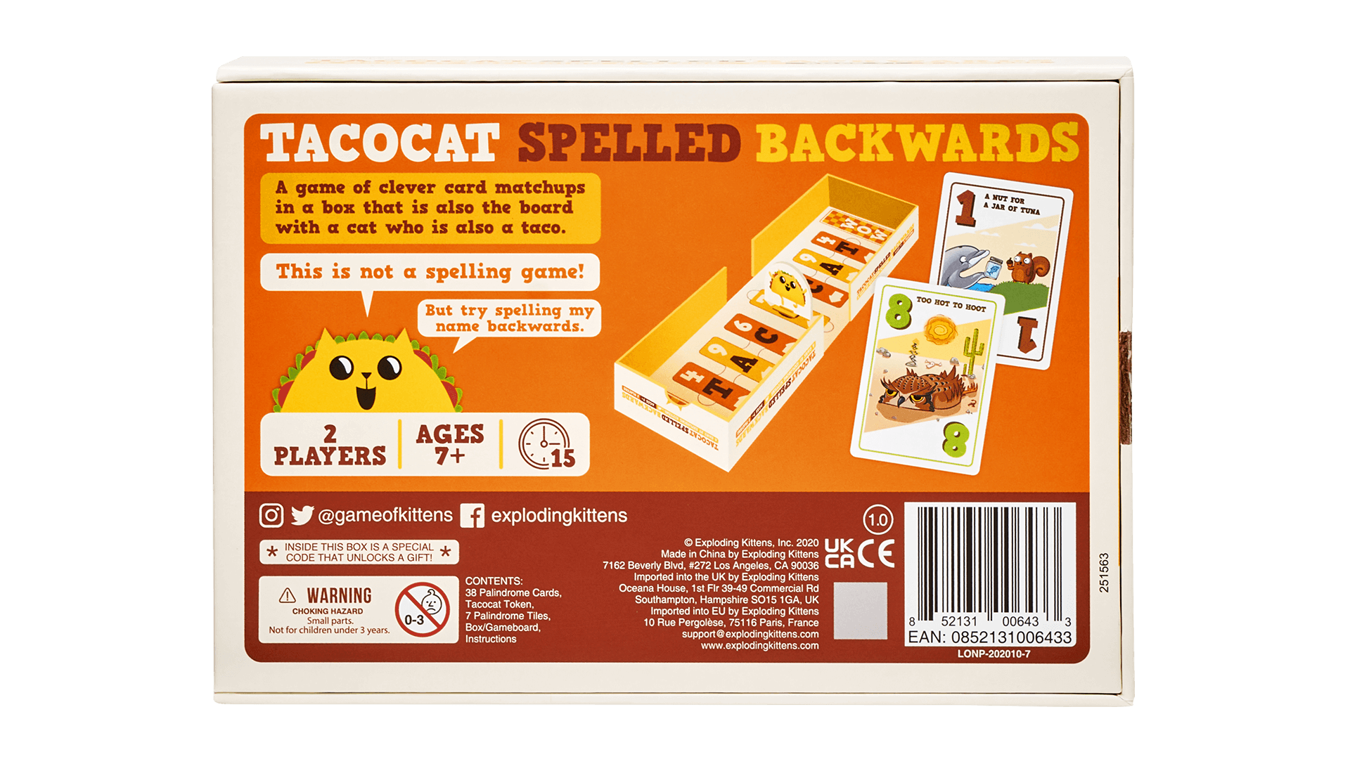 Tacocat Spelled Backwards