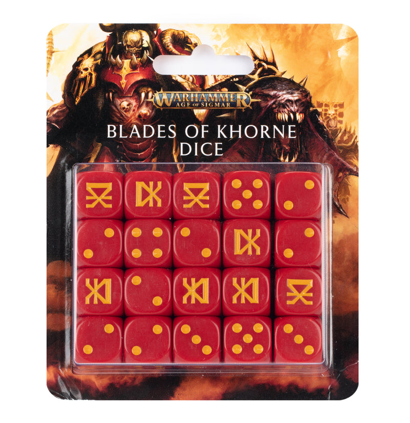 games workshop age of sigmar blades of khorne dice set