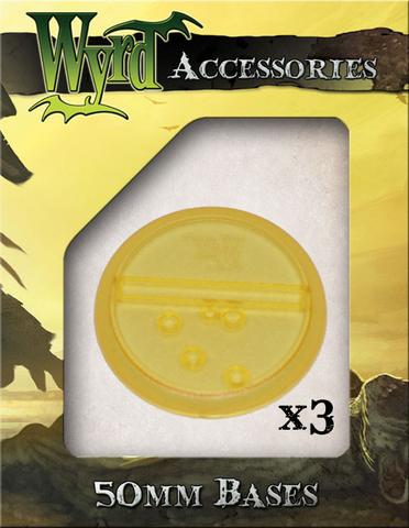 Wyrd gold translucent bases 50mm