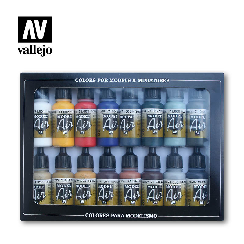 vallejo av vallejo model air set  basic colors