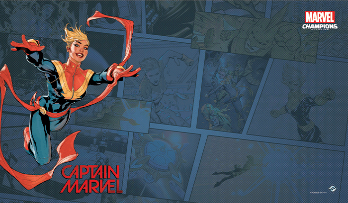 Marvel Champions marvel champions captain marvel game mat