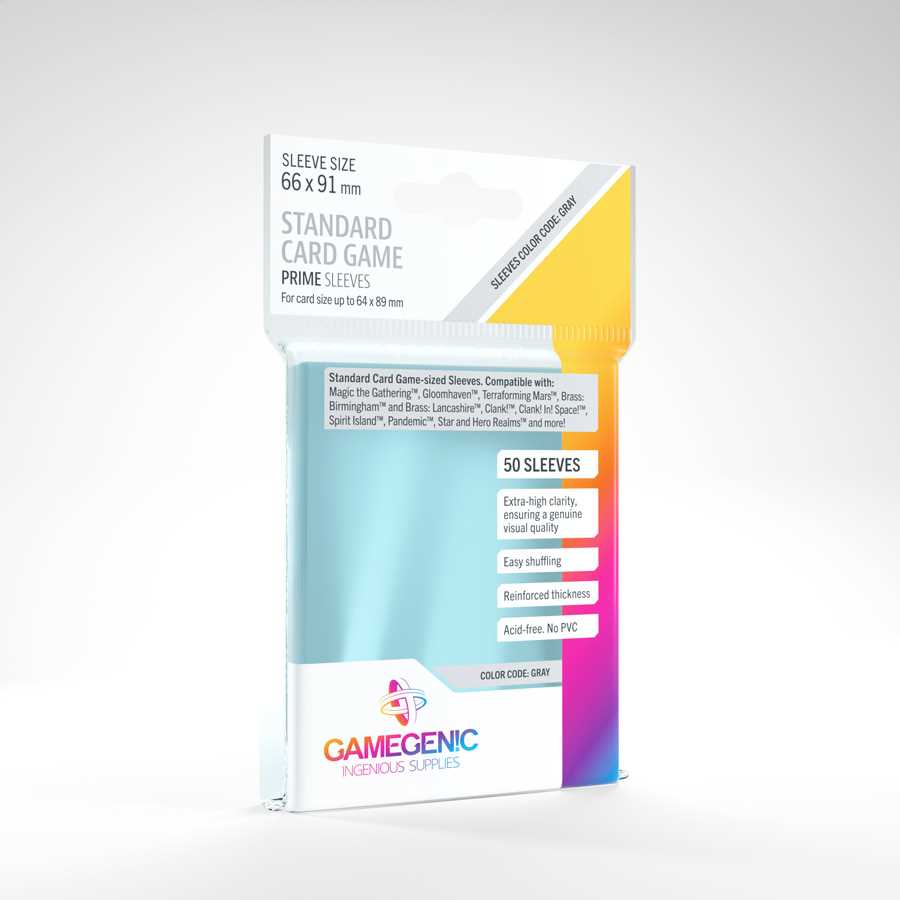 gamegenic prime standard card game sleeves 66 x 91 mm