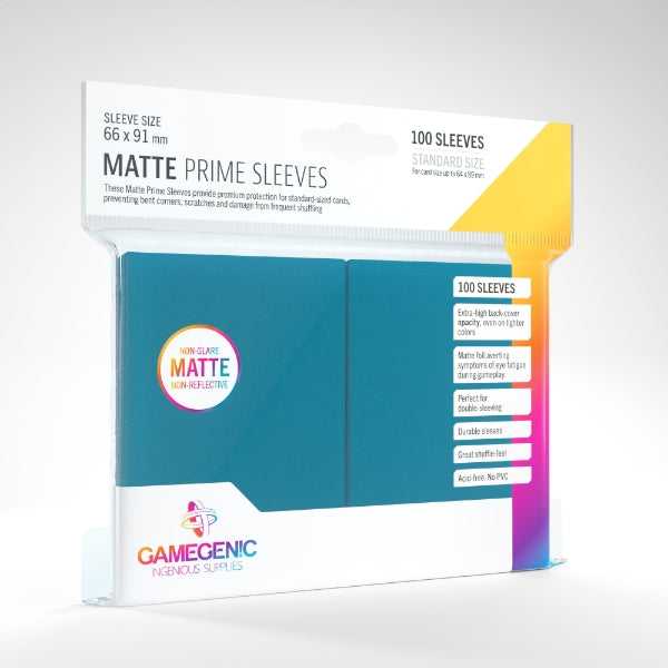 Gamegenic MATTE Prime Sleeves (Multiple Colours): 66 x 91 mm (100 Ct.)