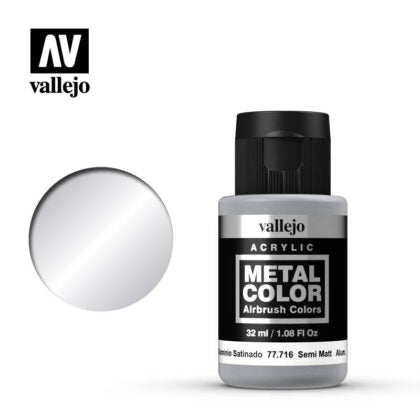 vallejo metal color  semi matte aluminium 32ml