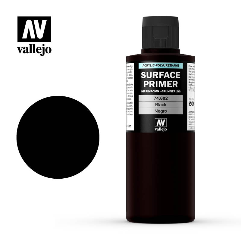 vallejo vallejo acrylic polyurethane  primer black 200ml